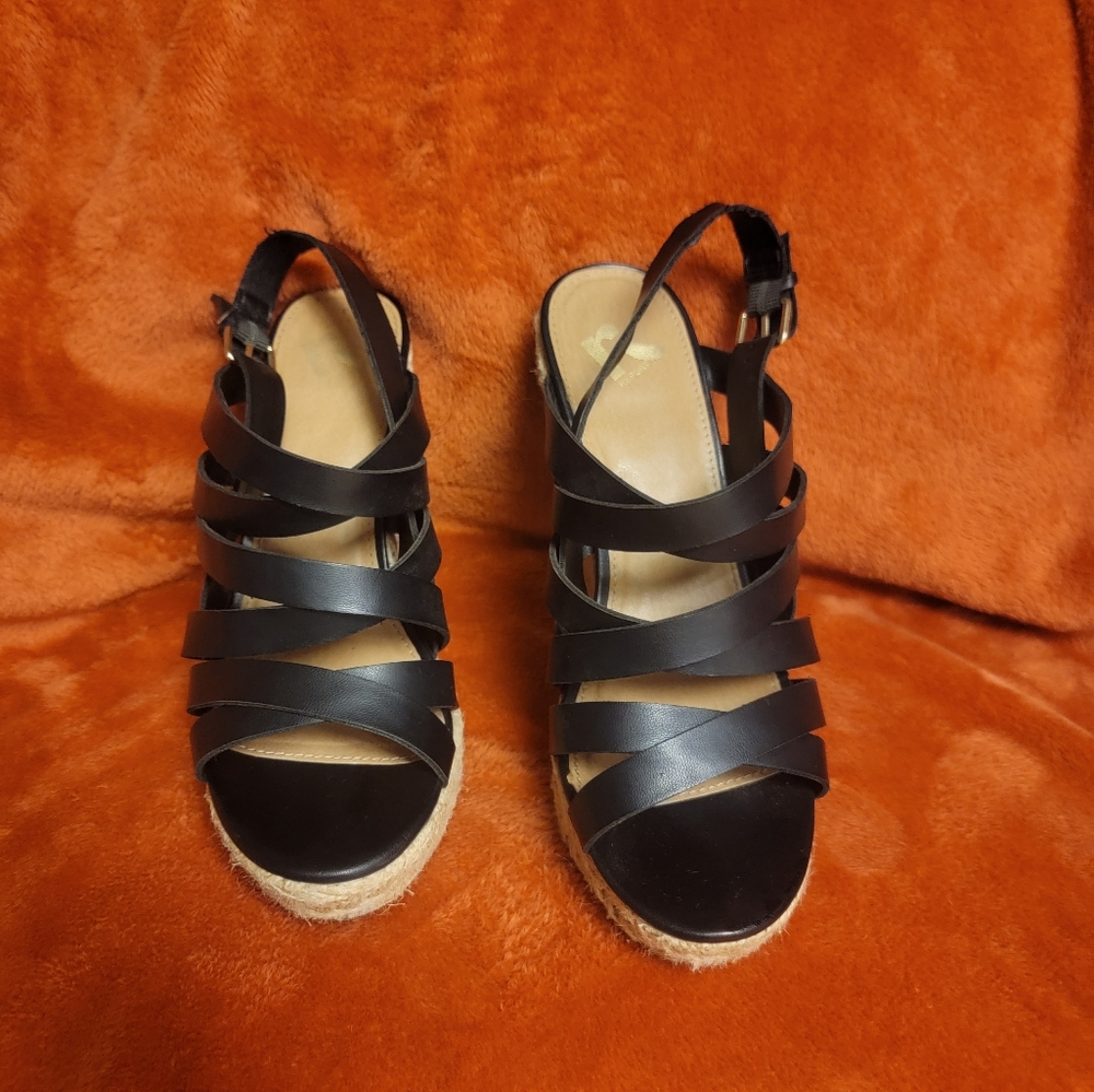 Black platform heels